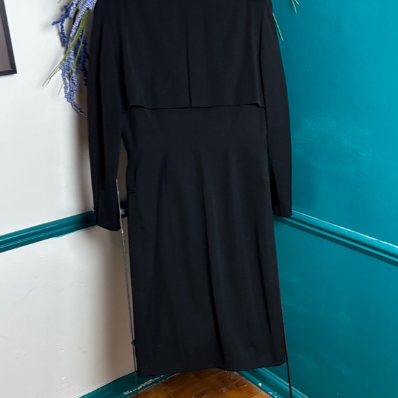 Tahari Black Tailored trenchcoat dress - Picture 7 of 9